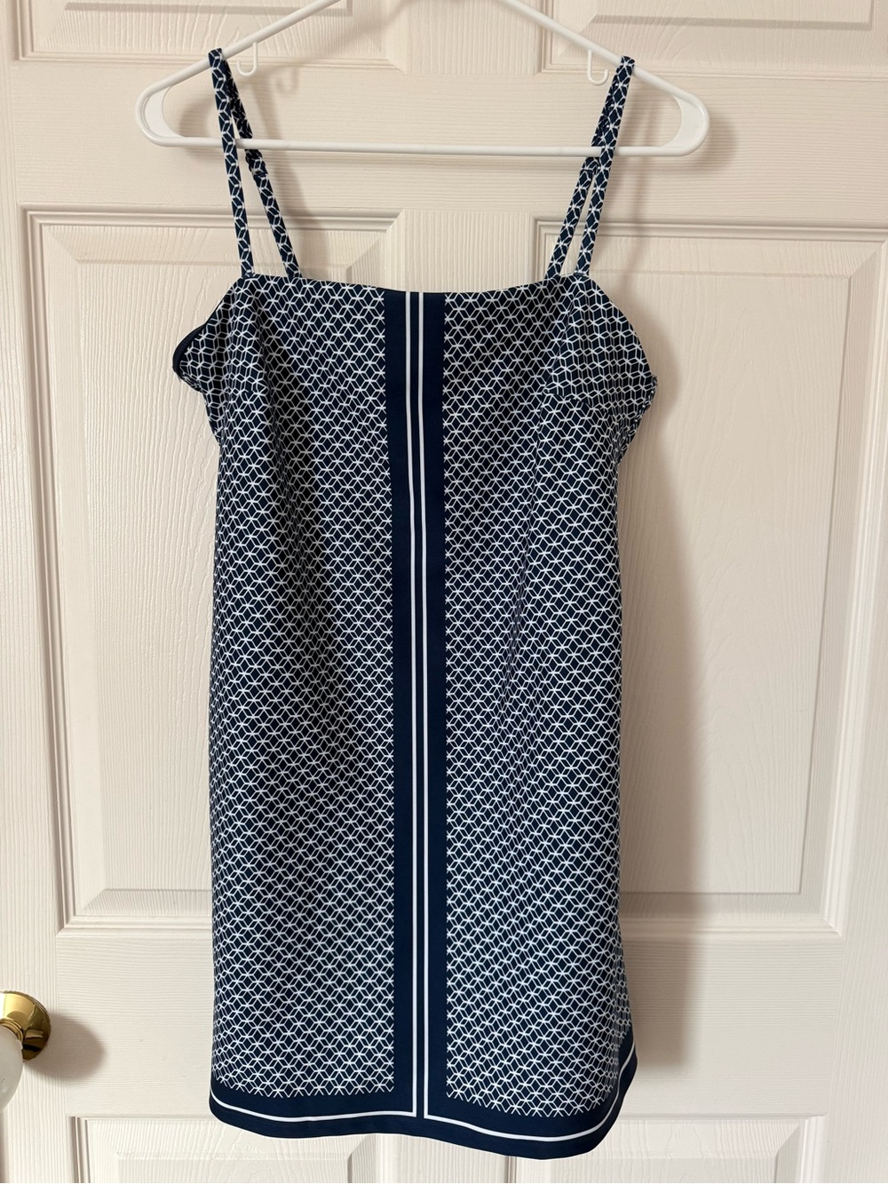 Abercrombie & Fitch Navy and White Patterned Sundress